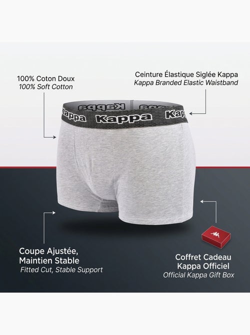 Pack de 4 Boxers Hombre KAPPA - Algodón, Estuche Regalo - Kiabi Pack de 4 Boxers Hombre KAPPA - Algodón, Estuche Regalo - Kiabi