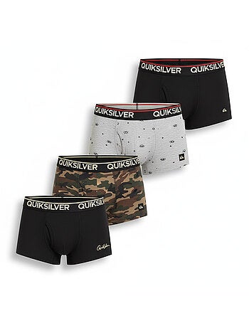Pack de 4 boxers hombre quiksilver licencia oficial caja regalo