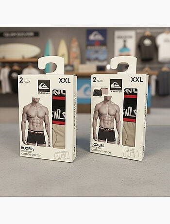 Pack de 4 boxers hombre quiksilver licencia oficial caja regalo