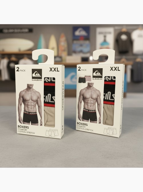 Pack de 4 boxers hombre quiksilver licencia oficial caja regalo - Kiabi Pack de 4 boxers hombre quiksilver licencia oficial caja regalo - Kiabi