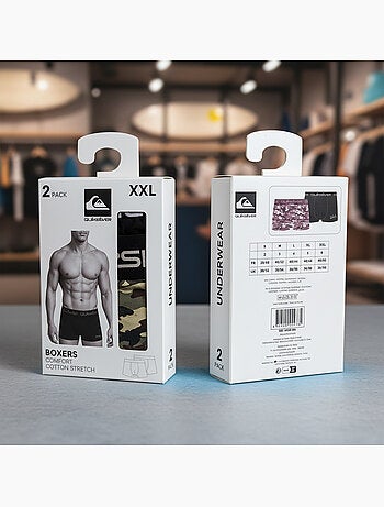 Pack de 4 boxers hombre quiksilver licencia oficial caja regalo
