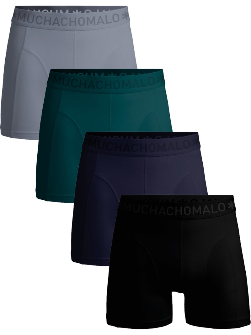 Pack de 4 bóxers Muchachomalo Negro Verde Azul - Kiabi