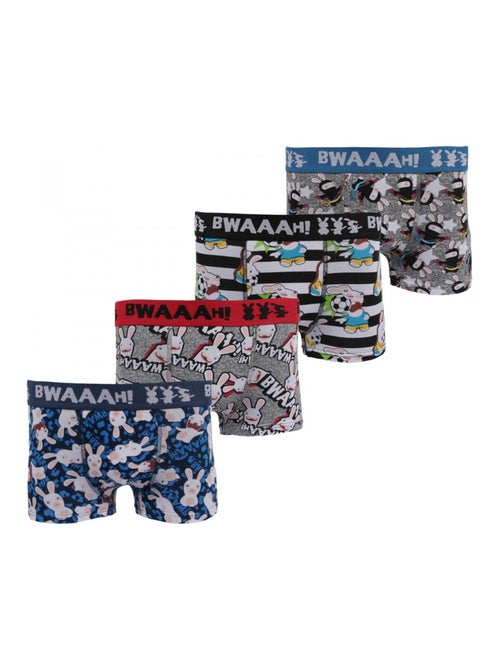 Pack de 4 boxers niño Les Lapins Crétins - Kiabi
