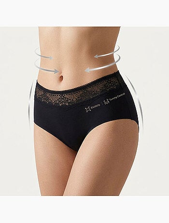 Pack de 4 Bragas Mujer Reductoras Encaje Invisible OZABI