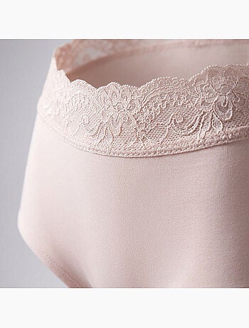 Pack de 4 Bragas Mujer Reductoras Encaje Invisible OZABI