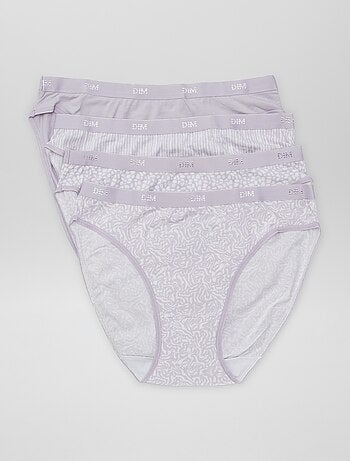 Pack de 4 braguitas con estampados 'DIM'