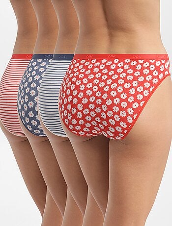 Pack de 4 braguitas con estampados 'DIM'