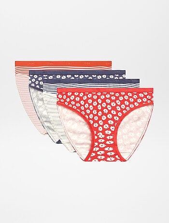 Pack de 4 braguitas con estampados 'DIM'