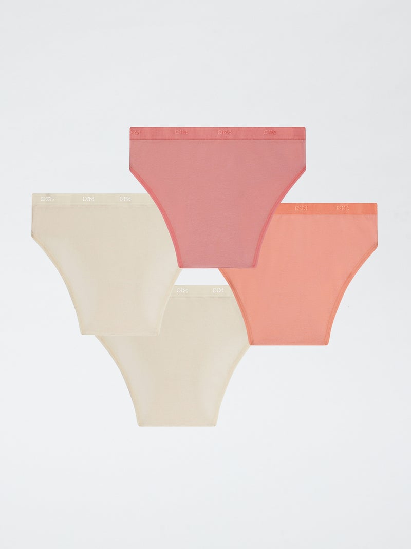 Pack de 4 braguitas 'Dim' Blanco - Kiabi