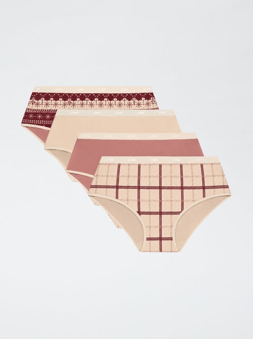 Pack de 4 braguitas 'Dim' - Kiabi Pack de 4 braguitas 'Dim' - Kiabi