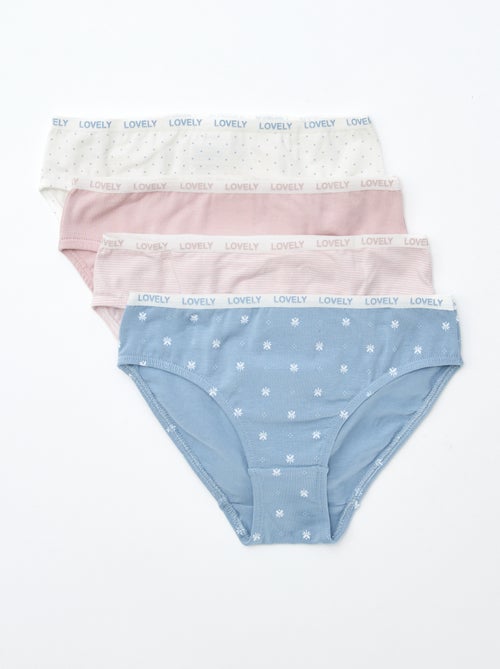 Pack de 4 braguitas estampadas - Kiabi