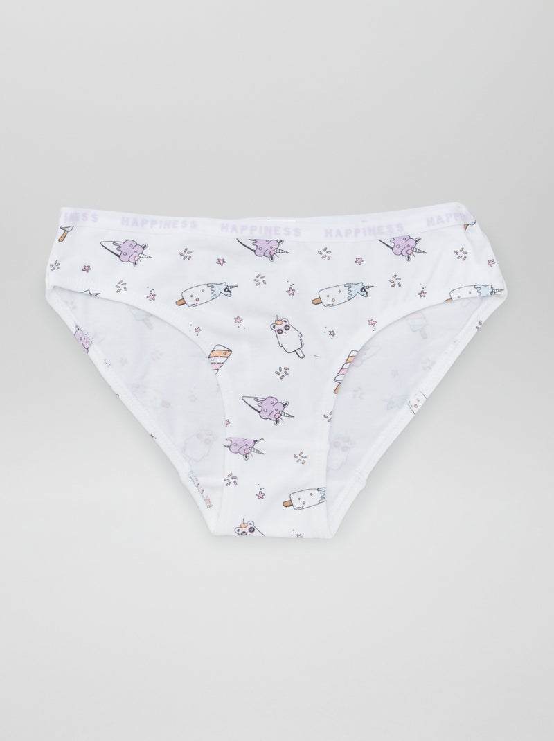 Pack de 4 braguitas estampadas AZUL - Kiabi