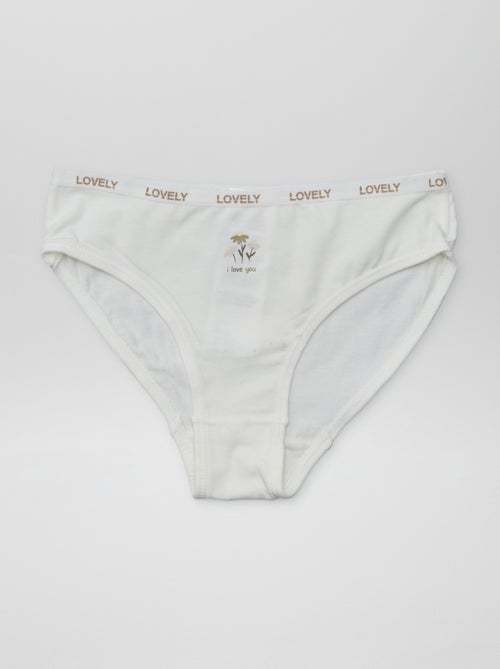 Pack de 4 braguitas estampadas - Kiabi