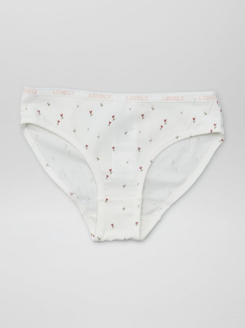 Pack de 4 braguitas estampadas - Kiabi