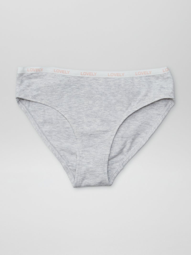 Pack de 4 braguitas estampadas BLANCO - Kiabi