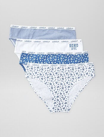 Pack de 4 braguitas estampadas