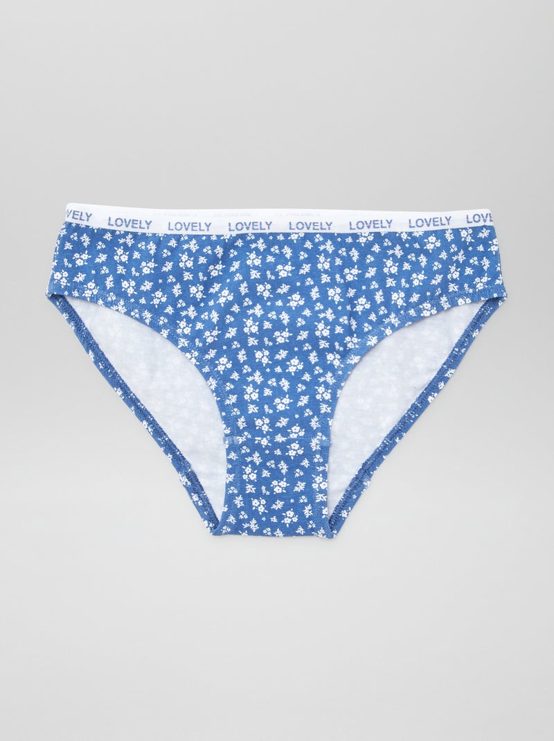 Pack de 4 braguitas estampadas BLANCO - Kiabi