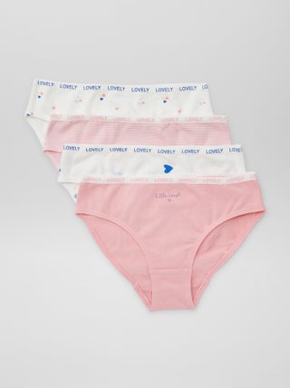 Pack de 4 braguitas estampadas