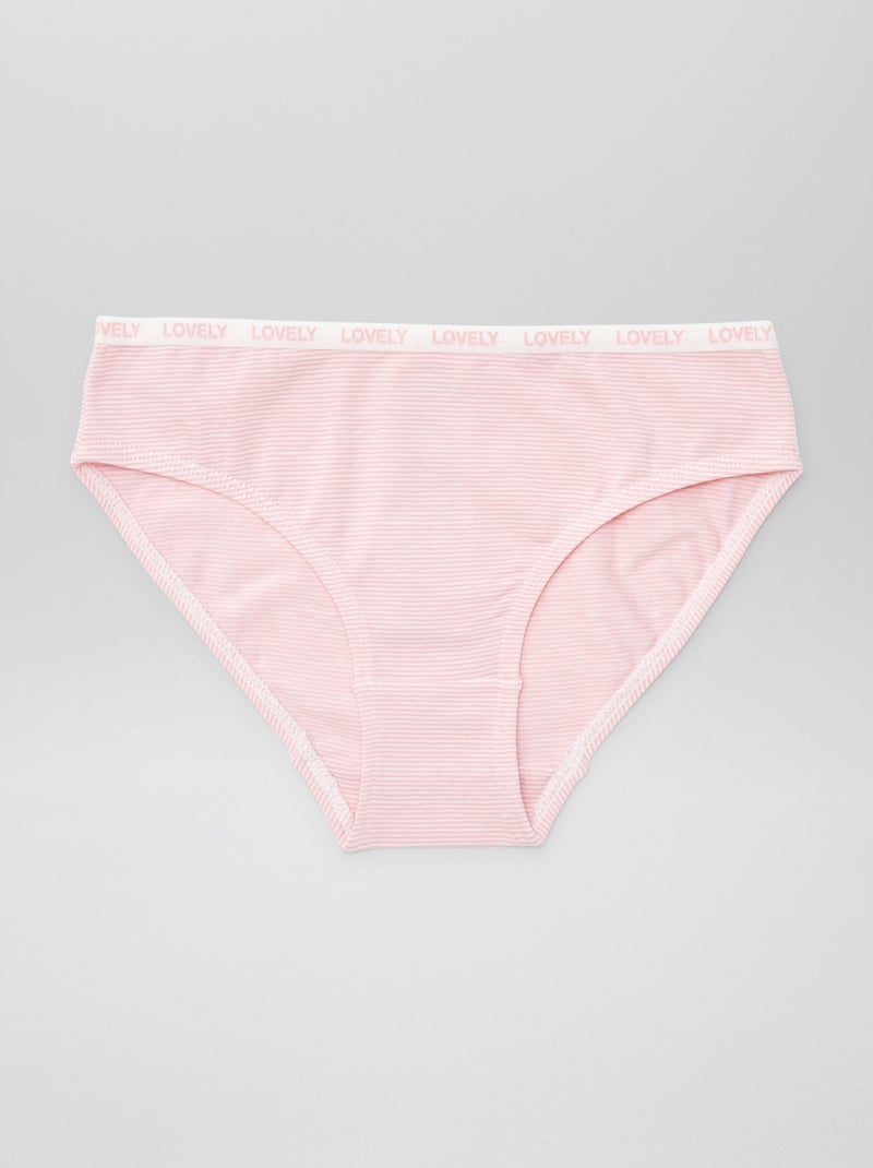 Pack de 4 braguitas estampadas BLANCO - Kiabi