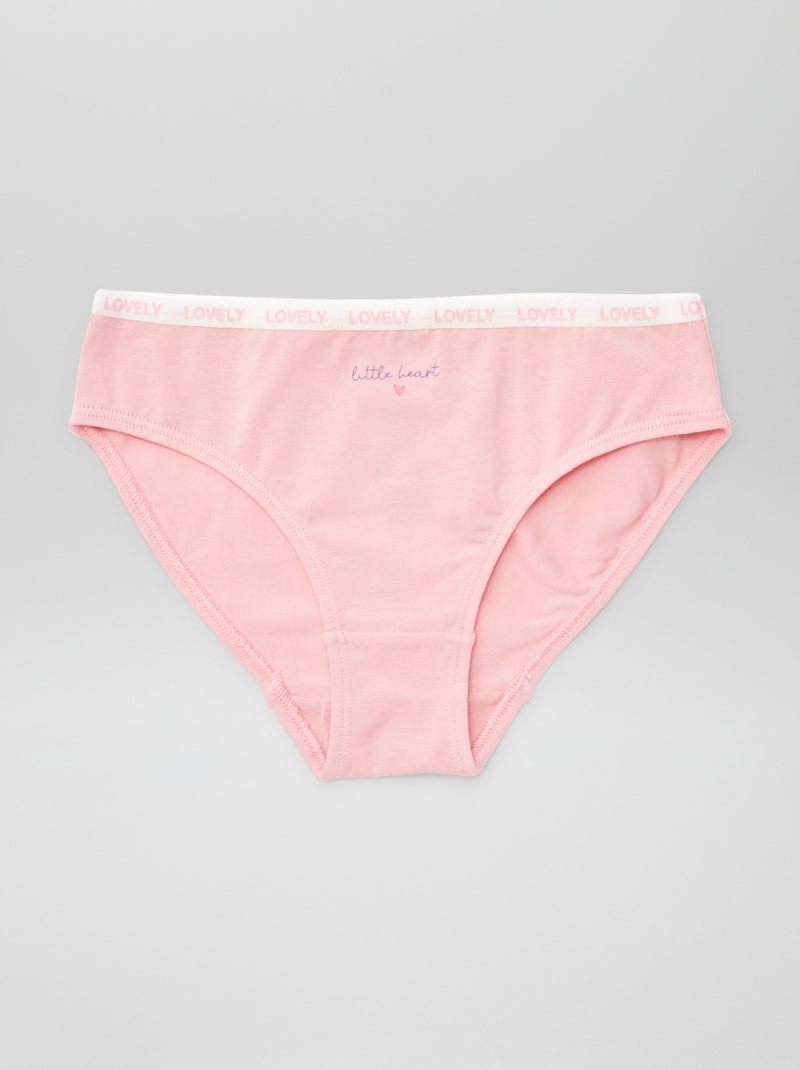 Pack de 4 braguitas estampadas BLANCO - Kiabi