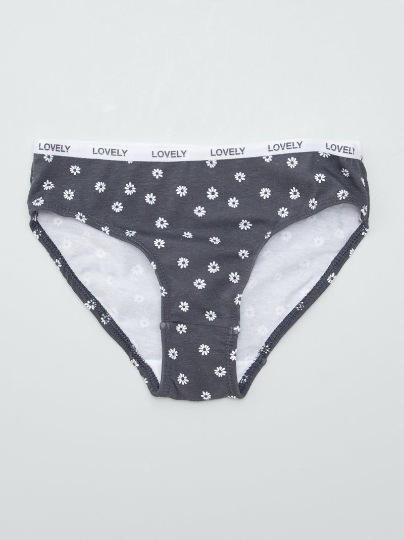 Pack de 4 braguitas estampadas BLANCO - Kiabi