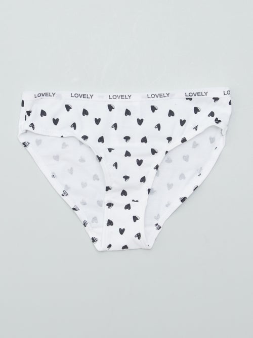 Pack de 4 braguitas estampadas - Kiabi