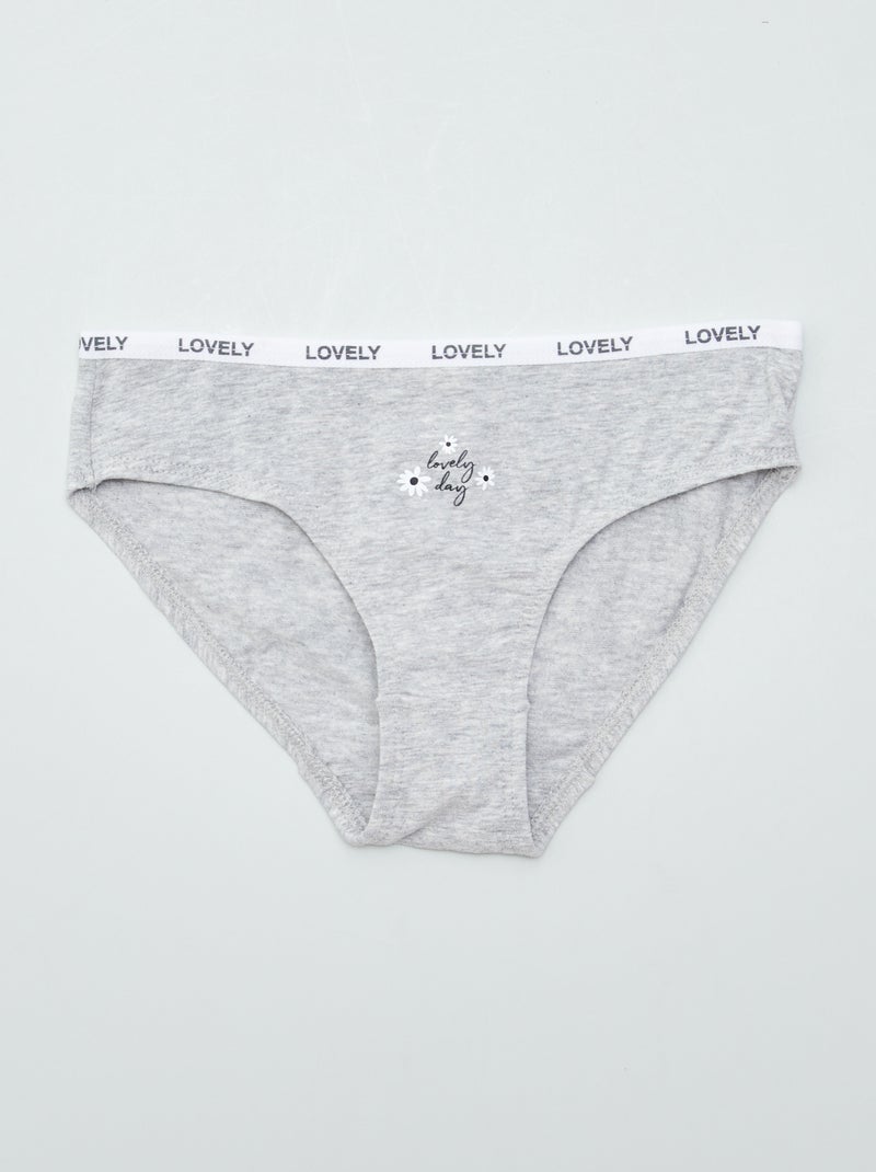 Pack de 4 braguitas estampadas BLANCO - Kiabi