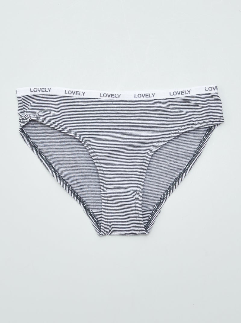 Pack de 4 braguitas estampadas BLANCO - Kiabi