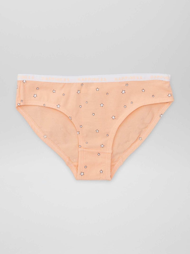 Pack de 4 braguitas estampadas ROSA - Kiabi