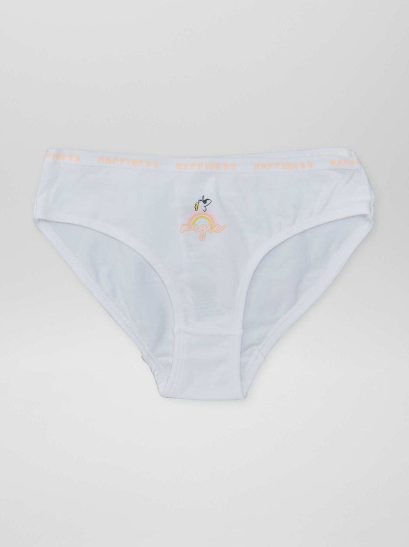 Pack de 4 braguitas estampadas ROSA - Kiabi