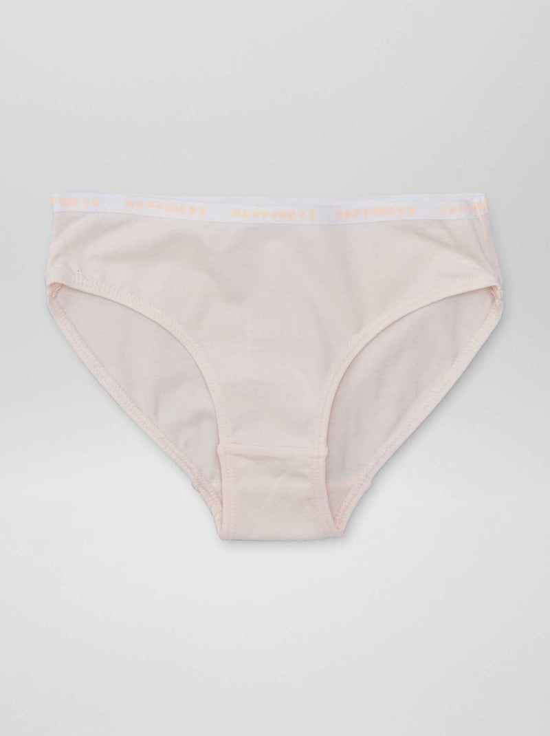 Pack de 4 braguitas estampadas ROSA - Kiabi