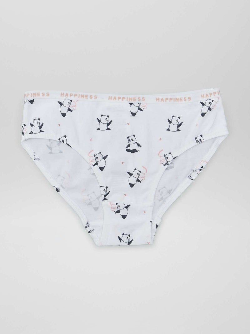 Pack de 4 braguitas estampadas ROSA - Kiabi