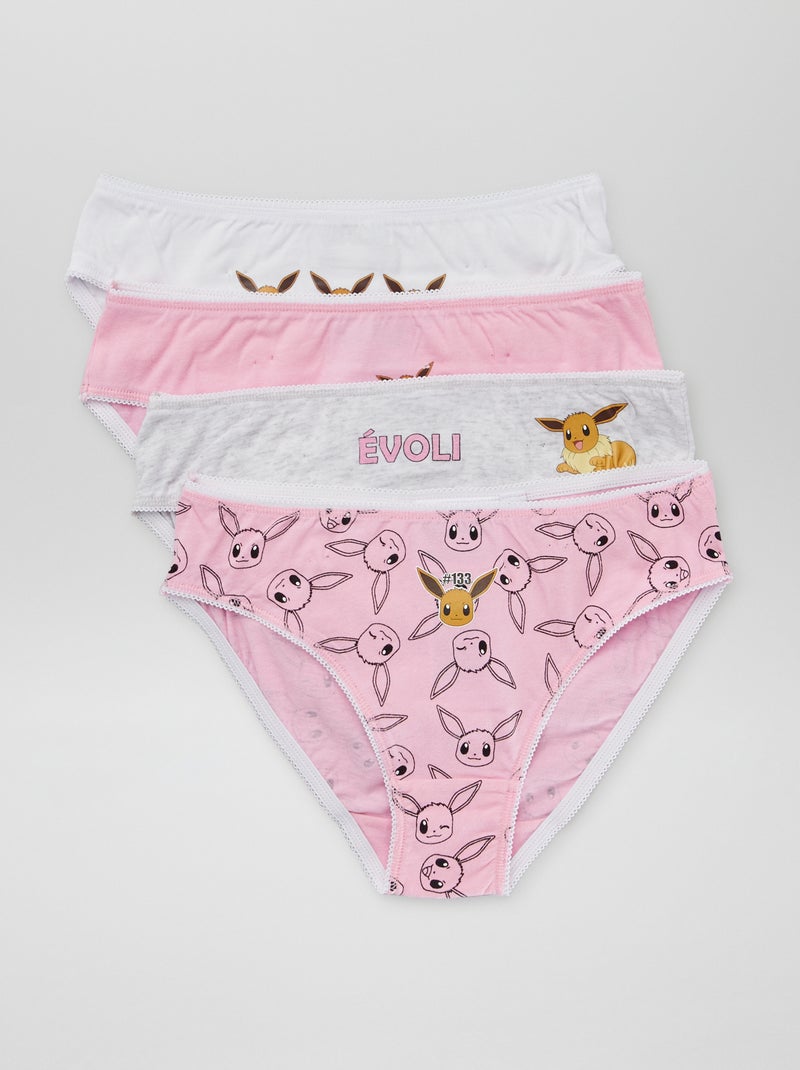 Pack de 4 braguitas 'Pokémon' ROSA - Kiabi