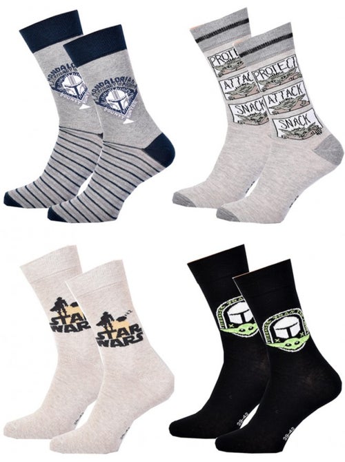 Pack de 4 calcetines adulto licencia fantasías surtido - Kiabi Pack de 4 calcetines adulto licencia fantasías surtido - Kiabi