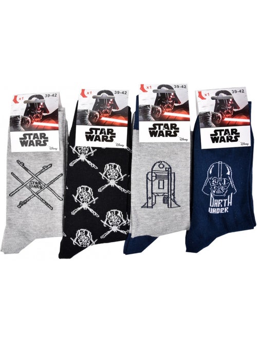 Pack de 4 calcetines adulto licencia fantasías surtido - Kiabi Pack de 4 calcetines adulto licencia fantasías surtido - Kiabi