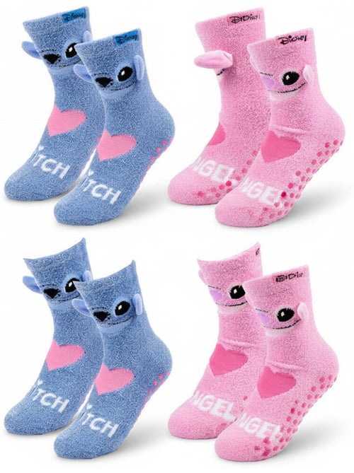 Pack de 4 Calcetines Antideslizantes Niño LILO & STITCH - Kiabi Pack de 4 Calcetines Antideslizantes Niño LILO & STITCH - Kiabi