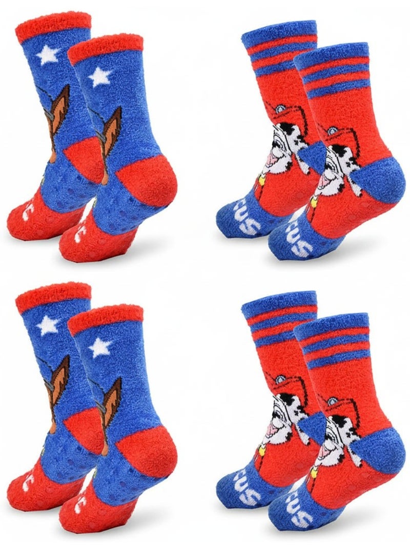 Pack de 4 calcetines antideslizantes niño PAT PATROUILLE Azul Rojo - Kiabi