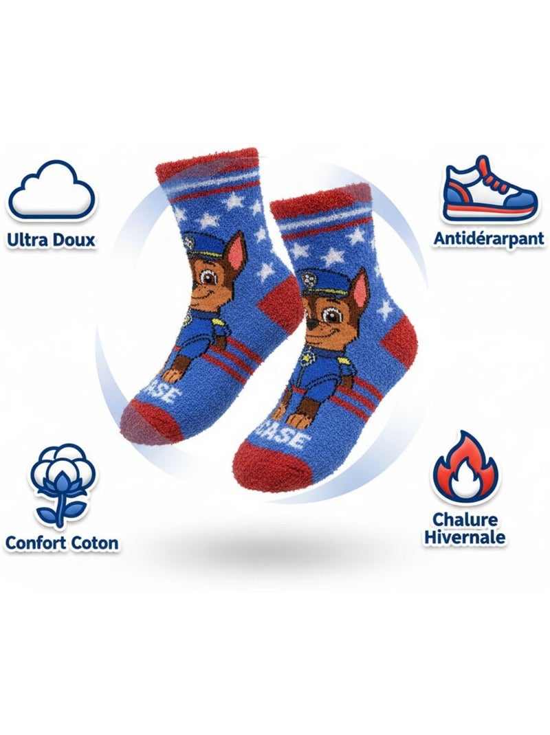 Pack de 4 calcetines antideslizantes niño PAT PATROUILLE Azul Rojo - Kiabi