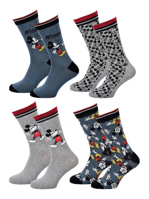 Pack de 4 Calcetines Hombre DISNEY MICKEY MOUSE - Kiabi