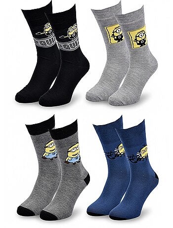 Pack de 4 calcetines hombre Minions Licencia