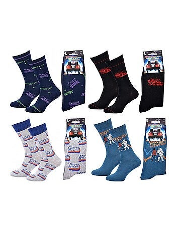 Pack de 4 calcetines hombre VOLVER AL FUTURO