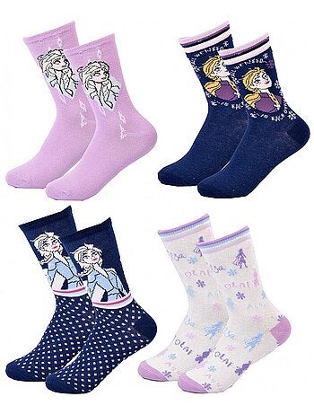 Pack de 4 calcetines niña LA REINA DEL HIELO