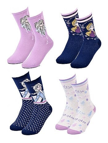 Pack de 4 calcetines niña LA REINA DEL HIELO