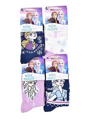Pack de 4 calcetines niña LA REINA DEL HIELO