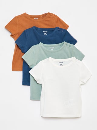 Pack de 4 camisetas lisas
