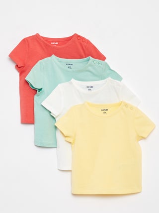 Pack de 4 camisetas lisas