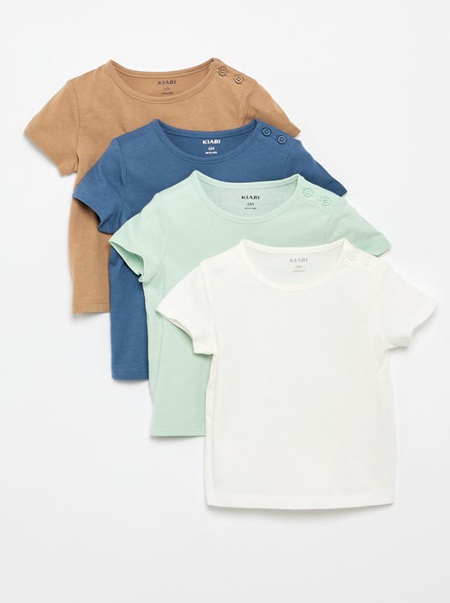 Pack de 4 camisetas lisas - Kiabi