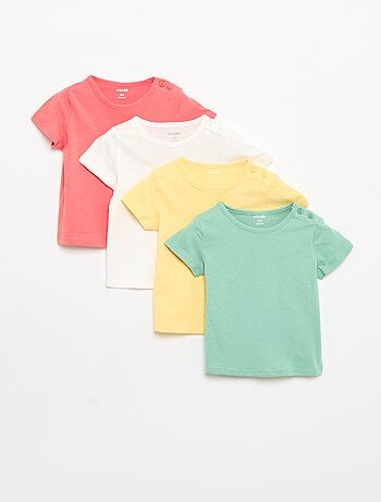 Pack de 4 camisetas lisas