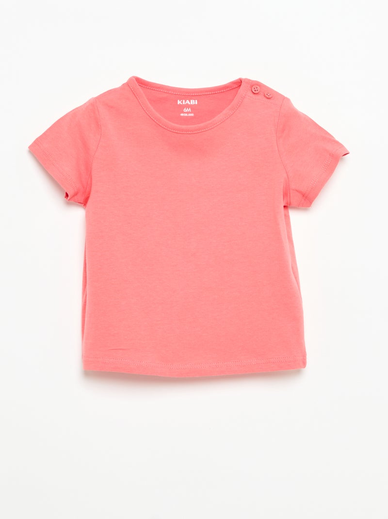 Pack de 4 camisetas lisas Blanco - Kiabi