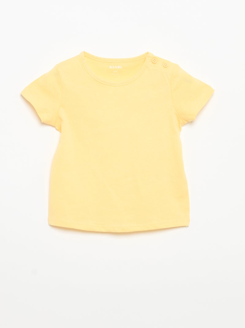 Pack de 4 camisetas lisas Blanco - Kiabi